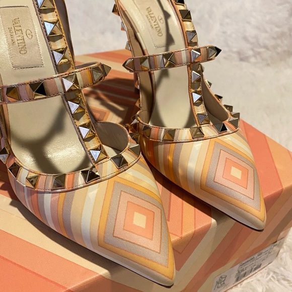 ❌ SOLD ❌ Valentino Garavani Rockstud MultiColor Ankle Strap - Picture 6 of 12